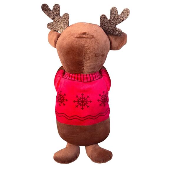Merry & Bright XL Reindeer Squeaking Dog Toy Soft Plush Festive Winter Play Toss - Picture 4 of 5